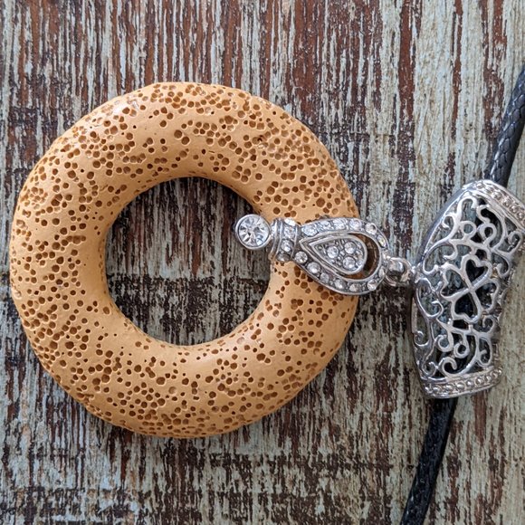 Handmade Lava Stone Aromatherapy Diffuser Necklaces - Mustard/Gold - Picture 3 of 10